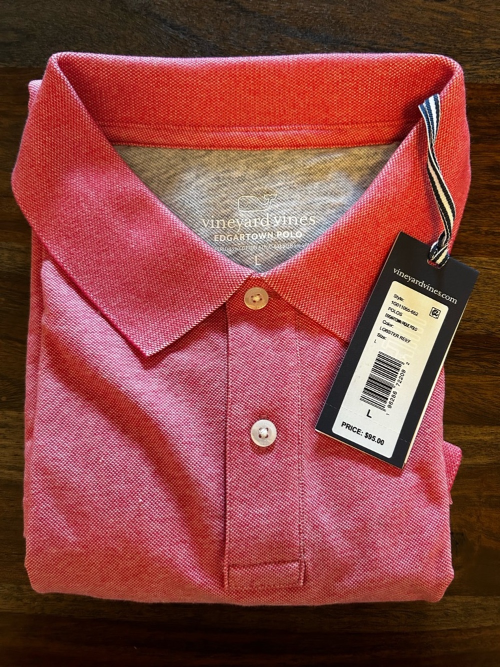 Vineyard Vines Edgartown Men's Lobster Reef Red Polo